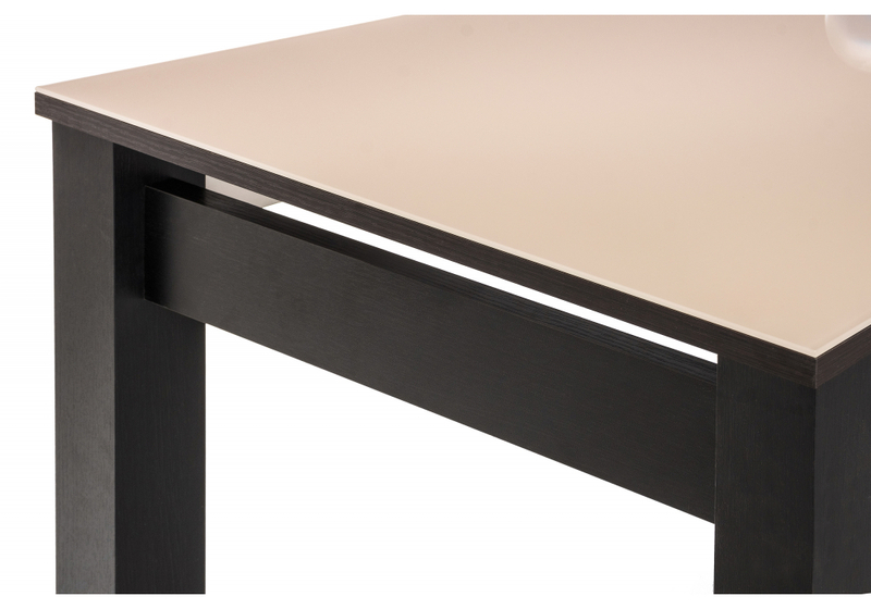 Стол стеклянный, Раймунд бежевый / венге