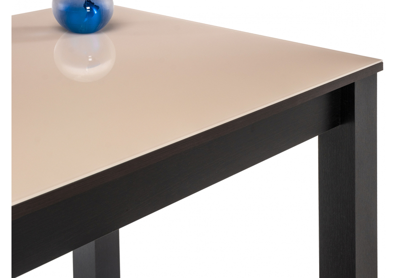 Стол стеклянный, Раймунд бежевый / венге