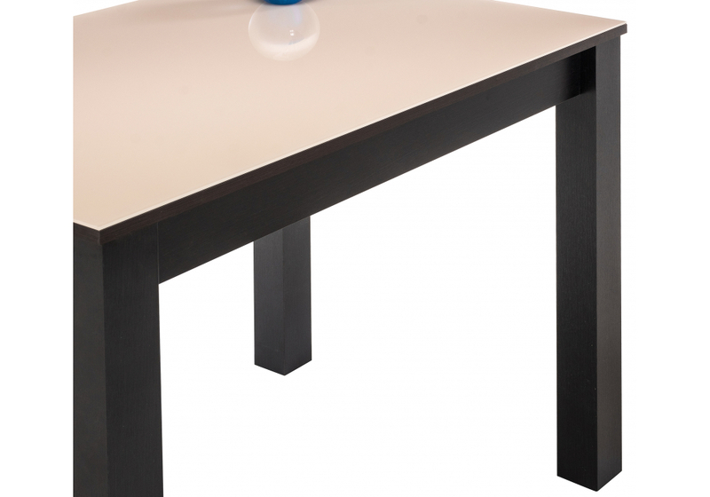 Стол стеклянный, Раймунд бежевый / венге