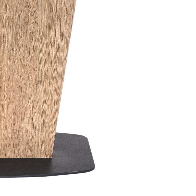 Стол стеклянный, Теон дуб антор натуральный / графит