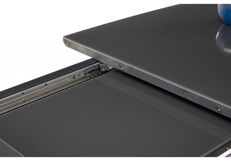 Стол стеклянный, Теон дуб антор натуральный / графит