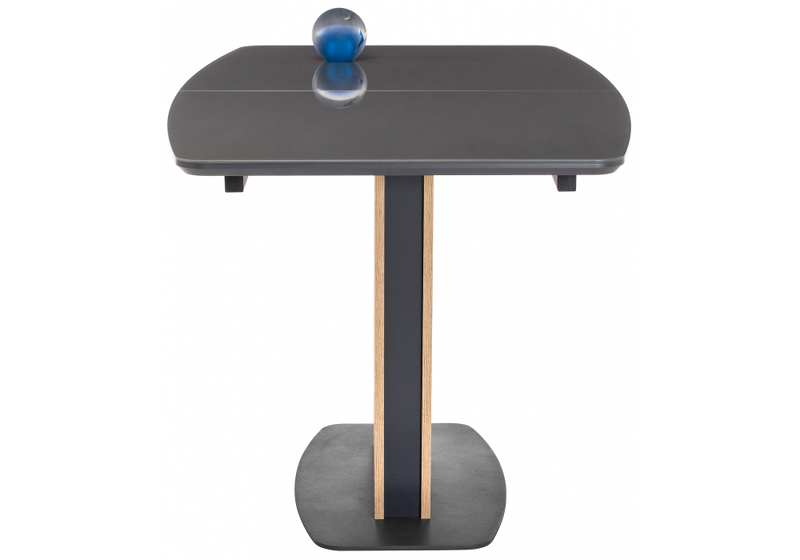 Стол стеклянный, Теон дуб антор натуральный / графит