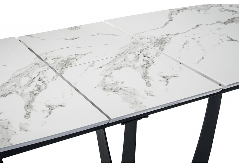 Стол деревянный, Миссандея белый мрамор / графит