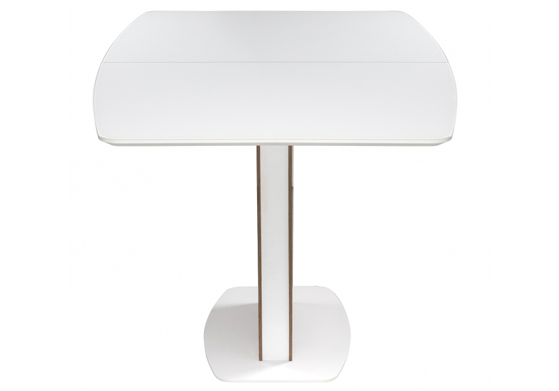 Стол стеклянный, Оливер лиственница горная / белый