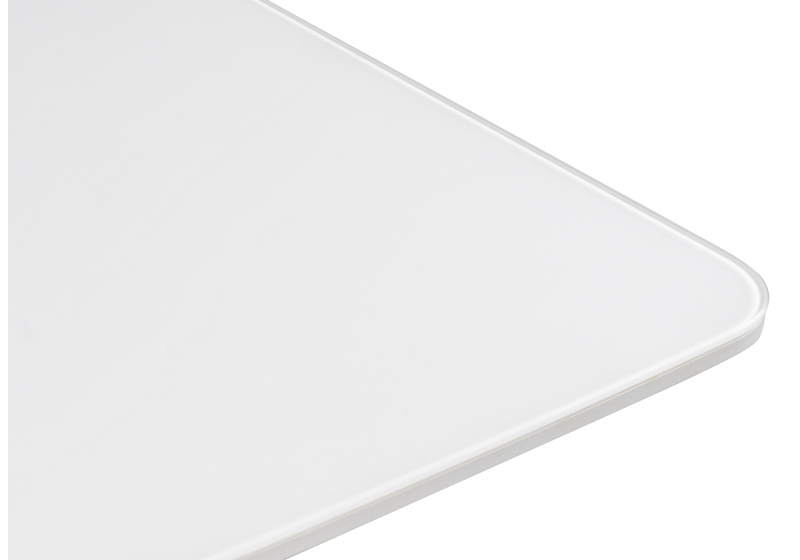 Стол стеклянный, Оливер лиственница горная / белый