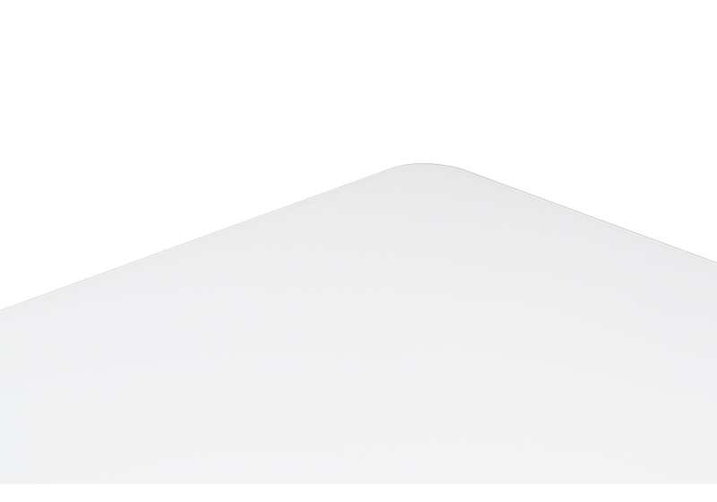 Стол стеклянный, на тумбе Санса 140 белая шагрень / грей