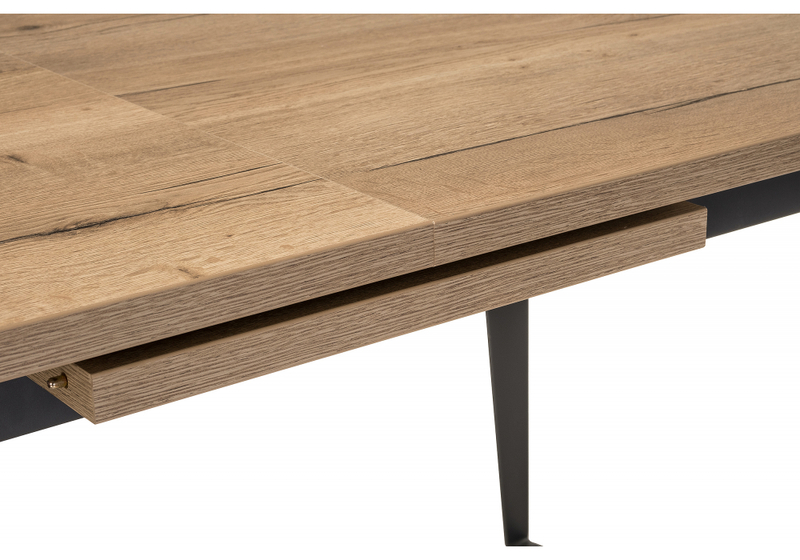 Стол деревянный, Кхал галифакс натуральный / графит