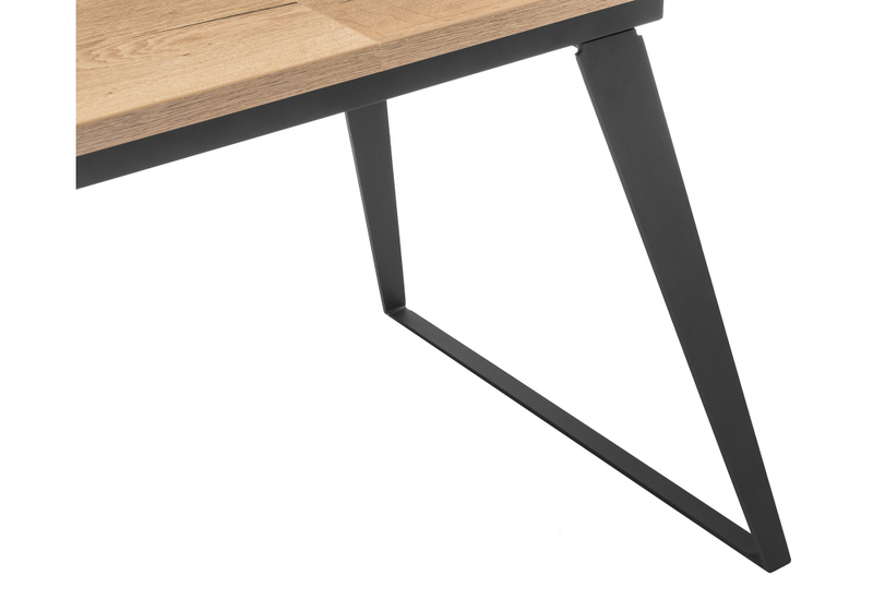 Стол деревянный, Кхал галифакс натуральный / графит