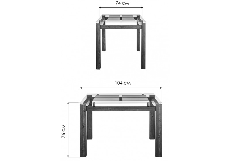 Стол стеклянный, Бран белое дерево