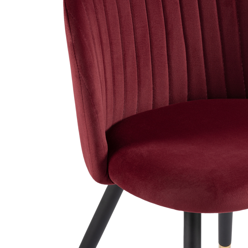 Стул на металлокаркасе, Gabi wine red / black