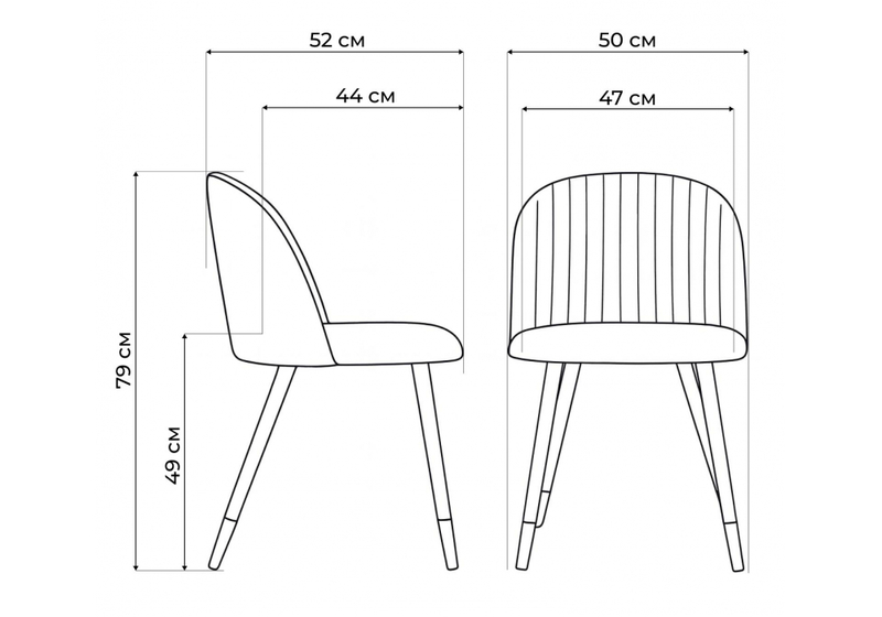 Стул на металлокаркасе, Gabi green / black