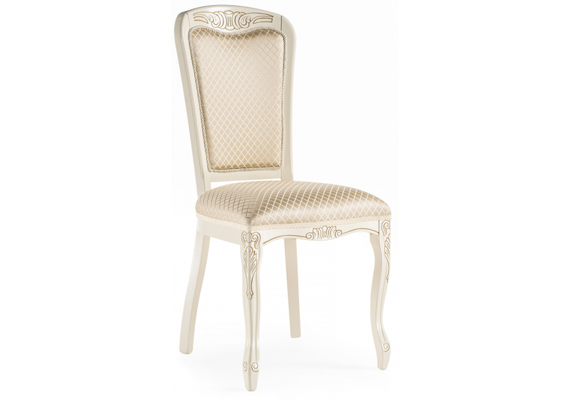 Стул деревянный, Клето патина золото / ромб