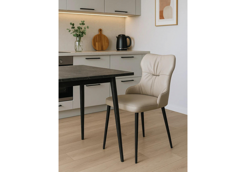 Стул на металлокаркасе, Neli beige / black