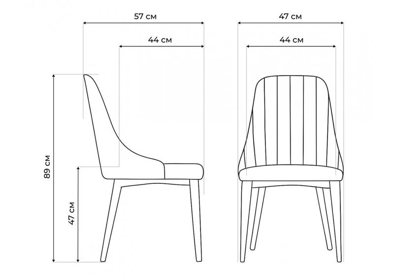 Стул на металлокаркасе, Kora beige / black