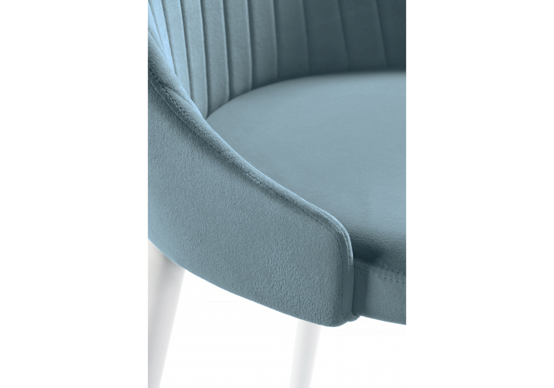 Стул на металлокаркасе, Kora light blue / white