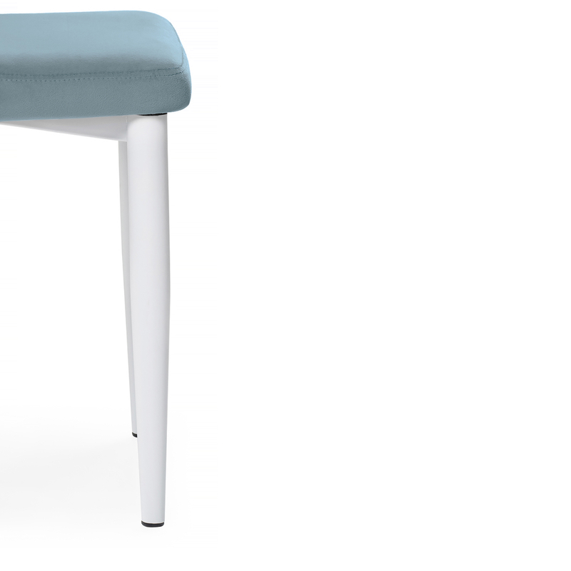 Стул на металлокаркасе, Kora light blue / white