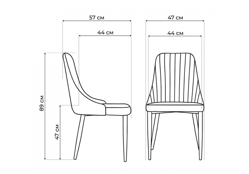 Стул на металлокаркасе, Kora light blue / white