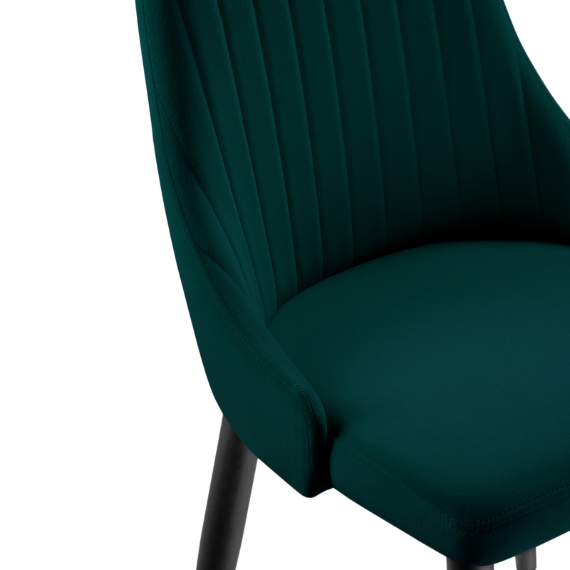 Стул на металлокаркасе, Kora green / black