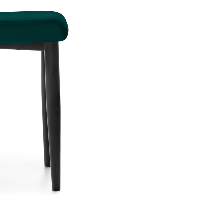 Стул на металлокаркасе, Kora green / black