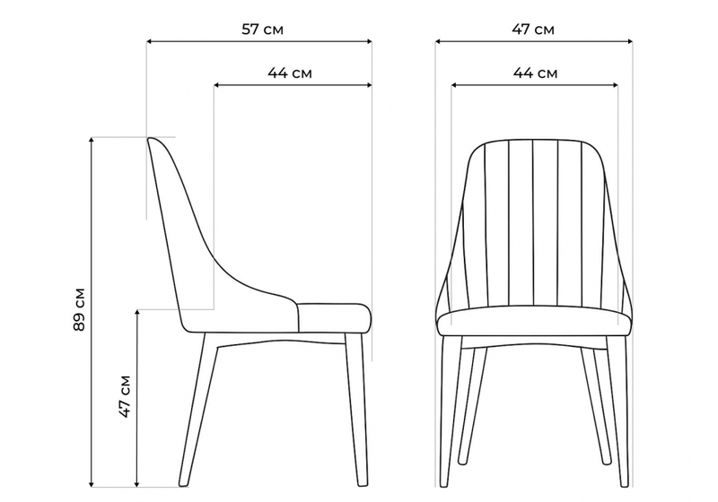 Стул на металлокаркасе, Kora green / black