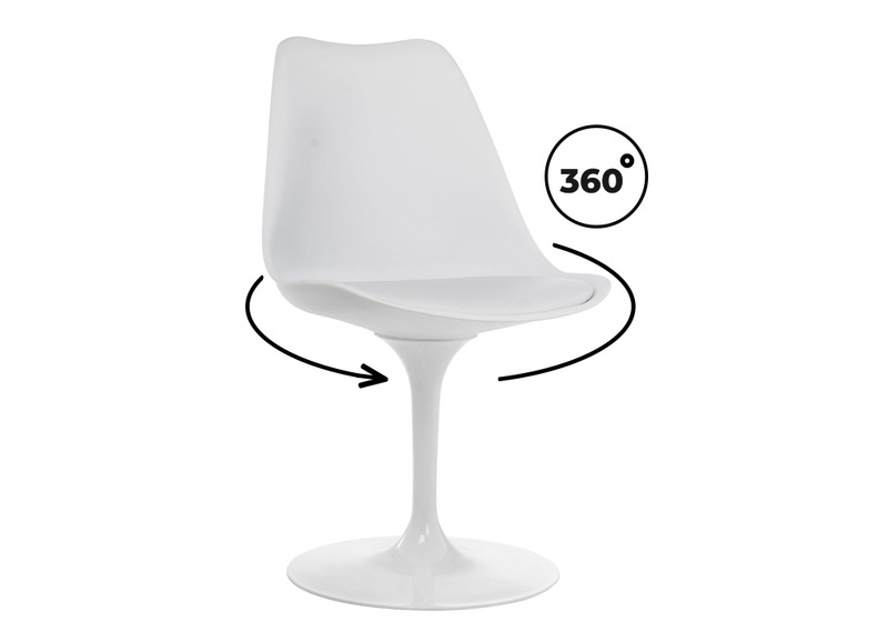 Стул на металлокаркасе, Tulip white