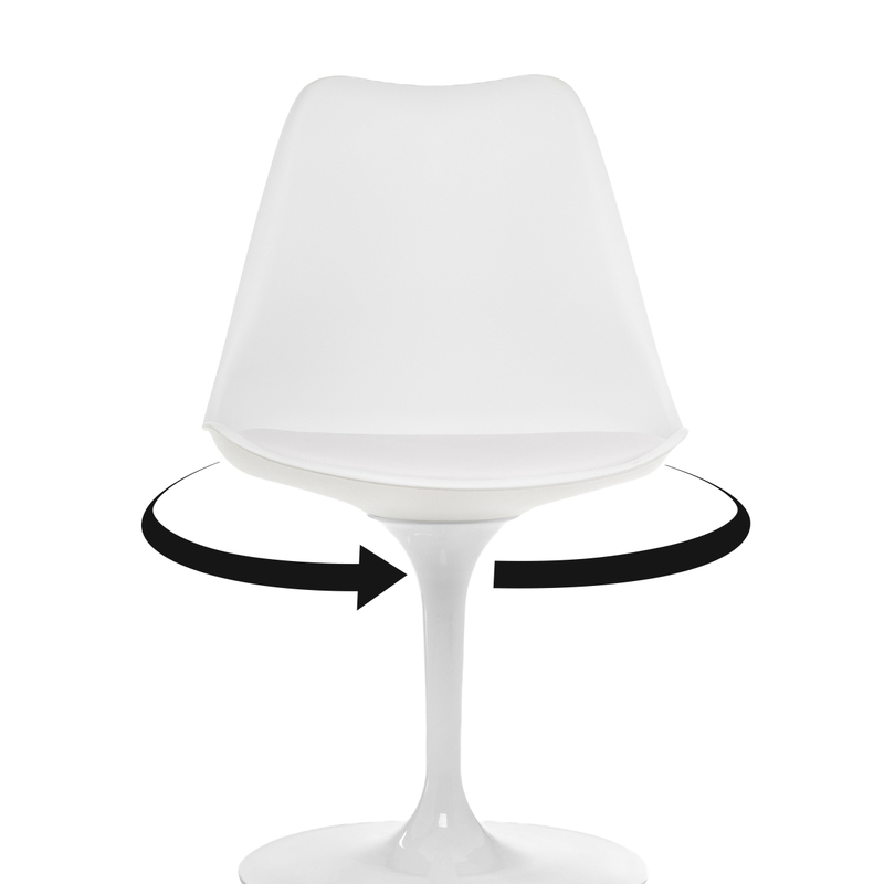 Стул на металлокаркасе, Tulip white