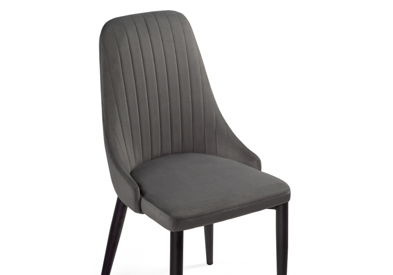 Стул на металлокаркасе, Kora dark gray / black