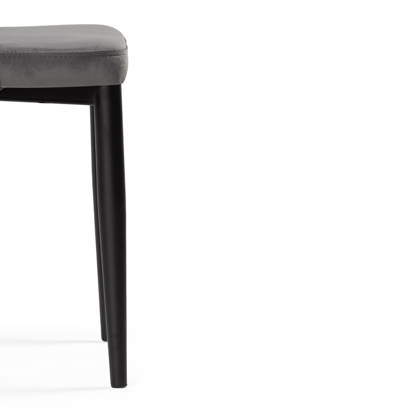 Стул на металлокаркасе, Kora dark gray / black