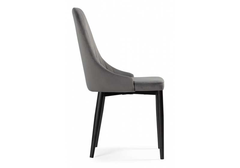 Стул на металлокаркасе, Kora dark gray / black