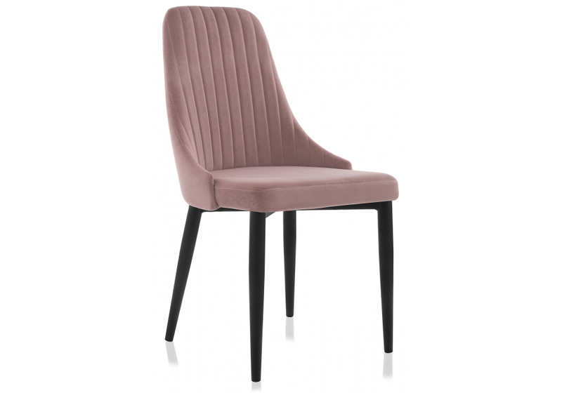 Стул на металлокаркасе, Kora light purple / black