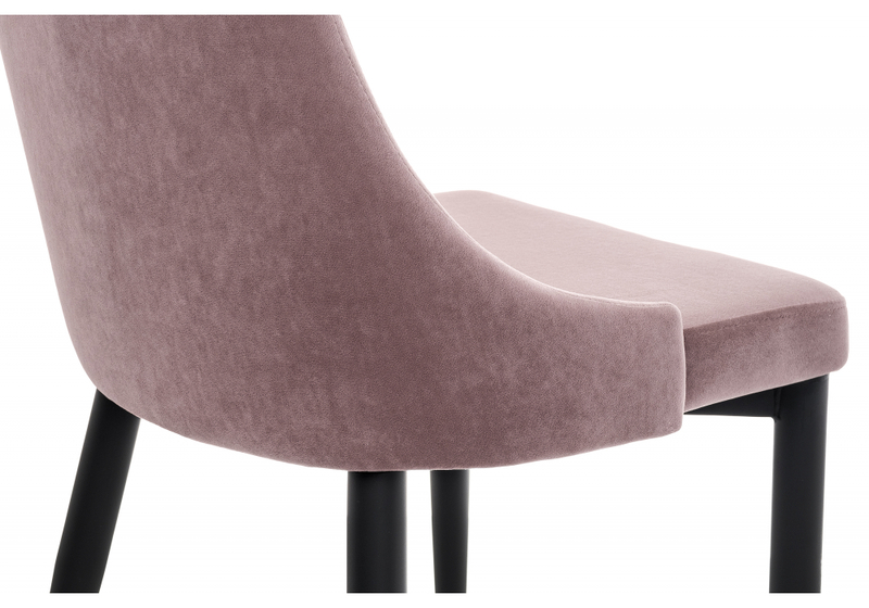 Стул на металлокаркасе, Kora light purple / black