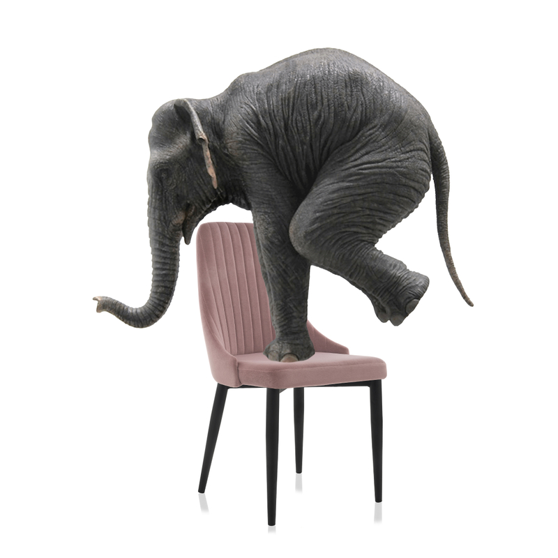 Стул на металлокаркасе, Kora light purple / black