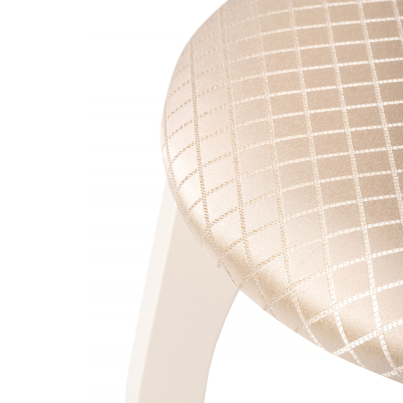 Стул деревянный, Валери молочный / ромб