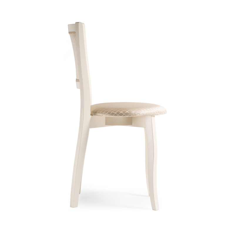 Стул деревянный, Валери молочный / ромб