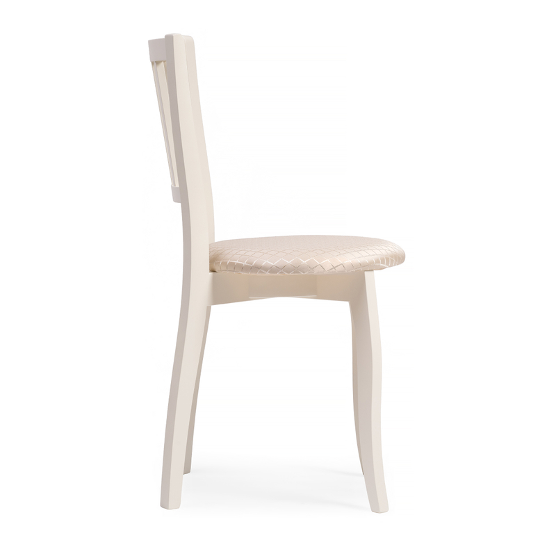 Стул деревянный, Айра молочный / ромб