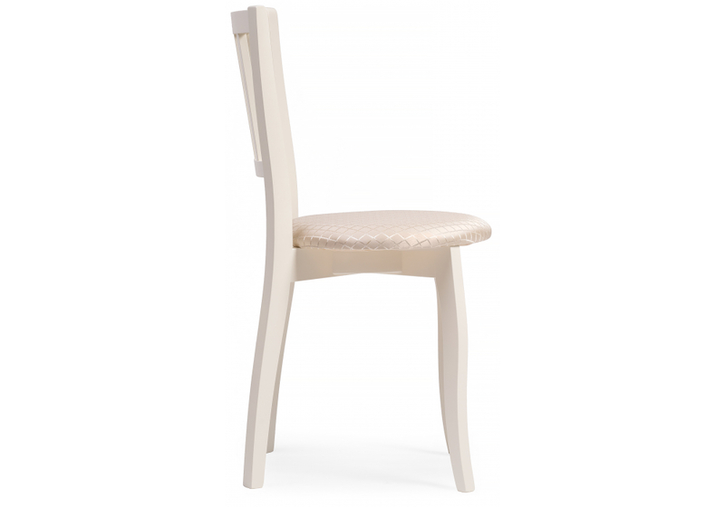 Стул деревянный, Айра молочный / ромб