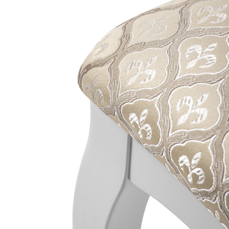 Стул деревянный, Луиджи белый / бежевый