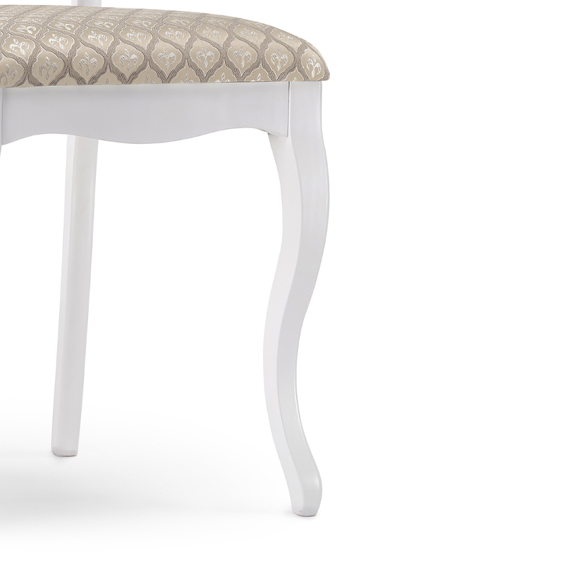 Стул деревянный, Луиджи белый / бежевый