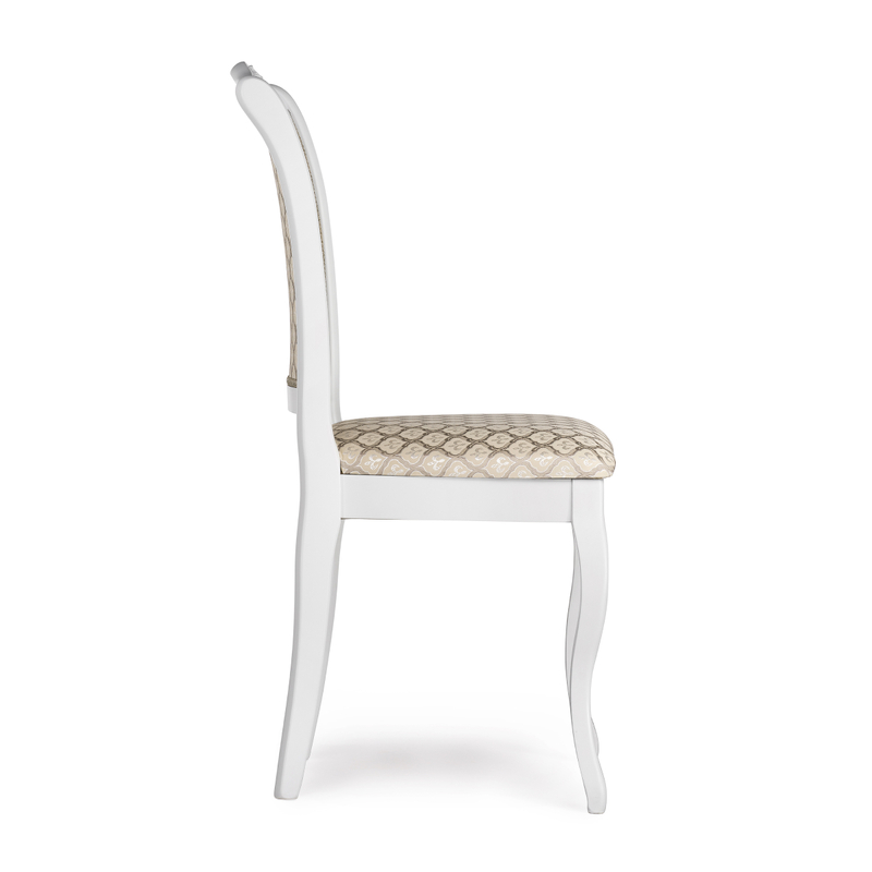 Стул деревянный, Луиджи белый / бежевый