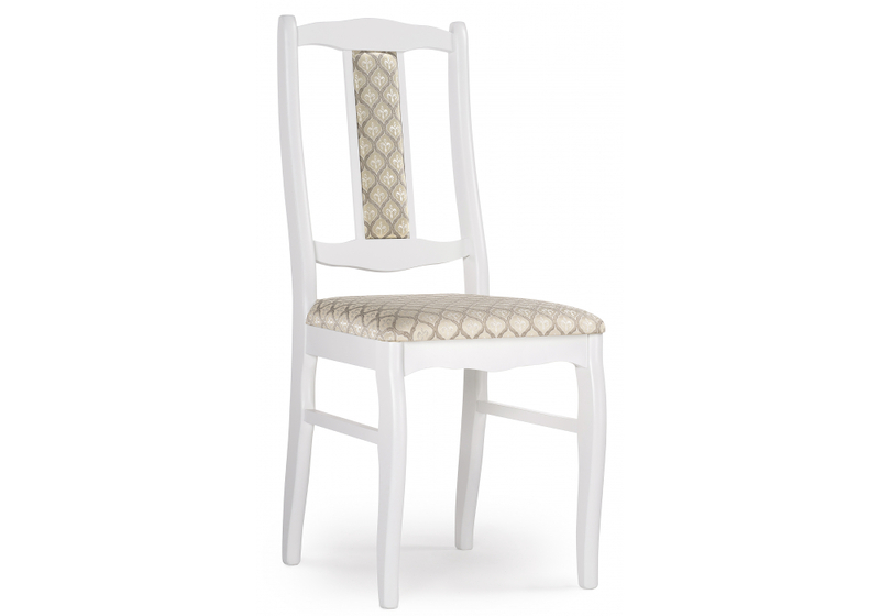 Стул деревянный, Киприан белый / бежевый