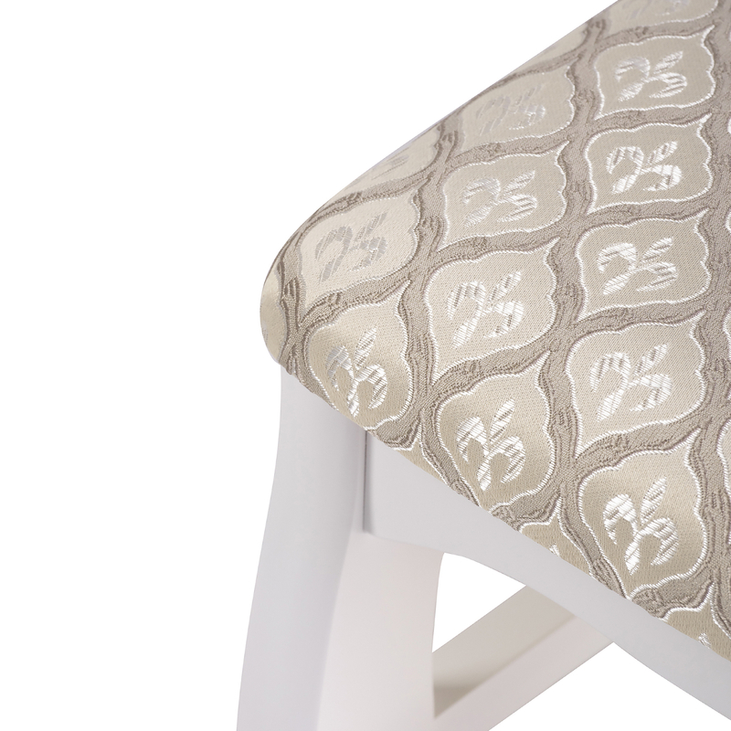 Стул деревянный, Киприан белый / бежевый