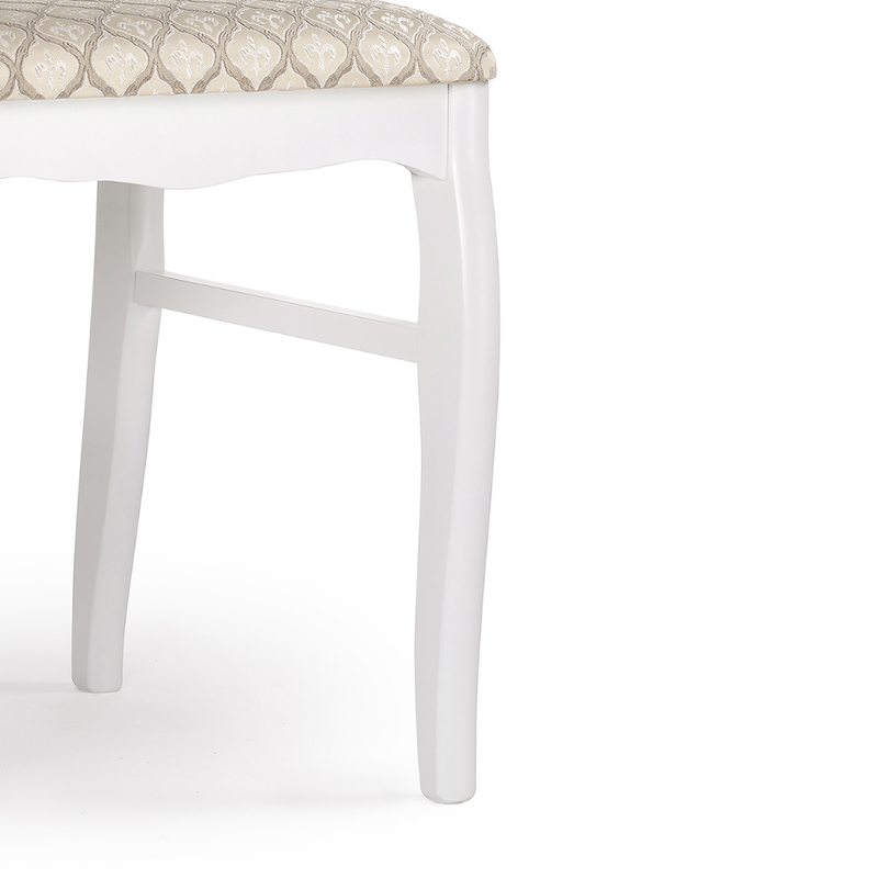 Стул деревянный, Киприан белый / бежевый