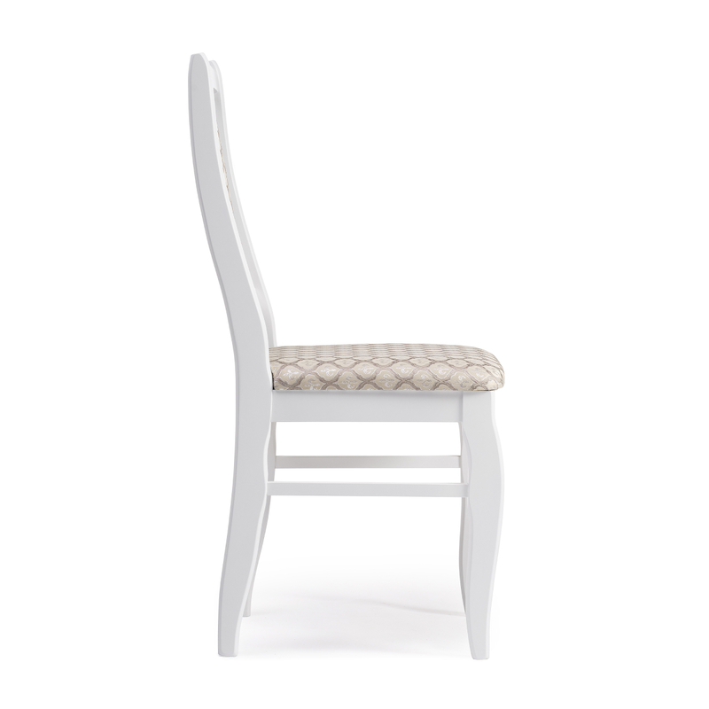 Стул деревянный, Киприан белый / бежевый