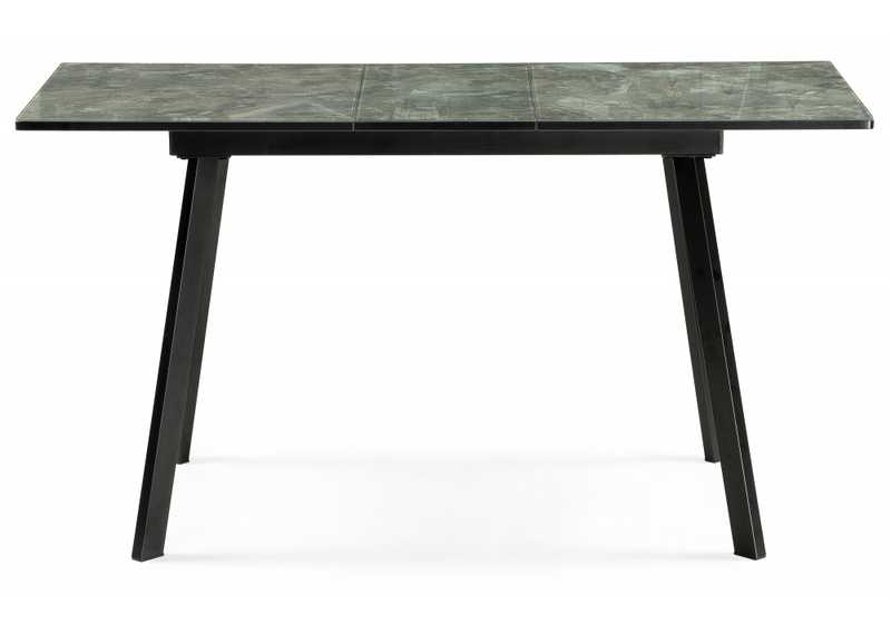 Стол стеклянный, Агни 110 королевский мрамор / черный матовый