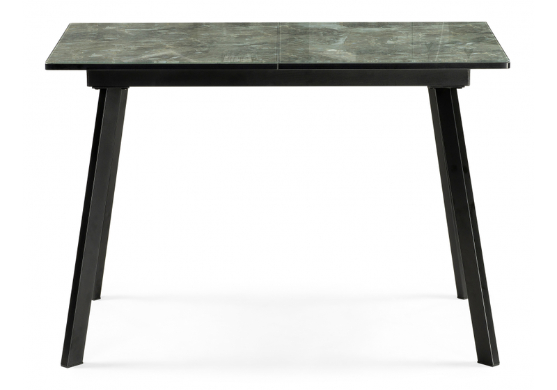 Стол стеклянный, Агни 110 королевский мрамор / черный матовый