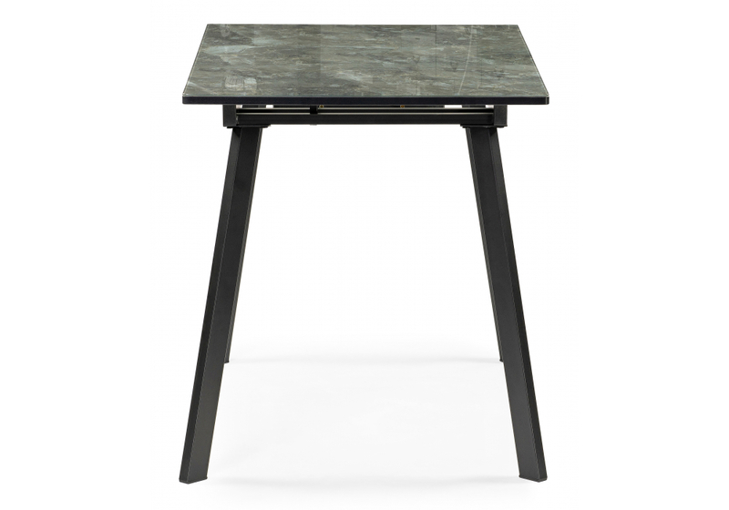 Стол стеклянный, Агни 110 королевский мрамор / черный матовый