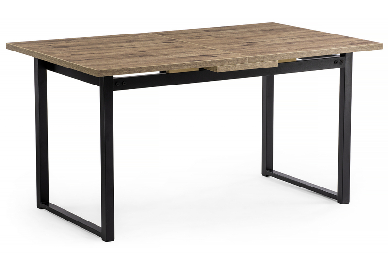 Стол деревянный, Макта 140 дуб велингтон / черный матовый