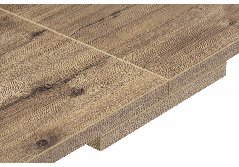 Стол деревянный, Макта 140 дуб велингтон / черный матовый