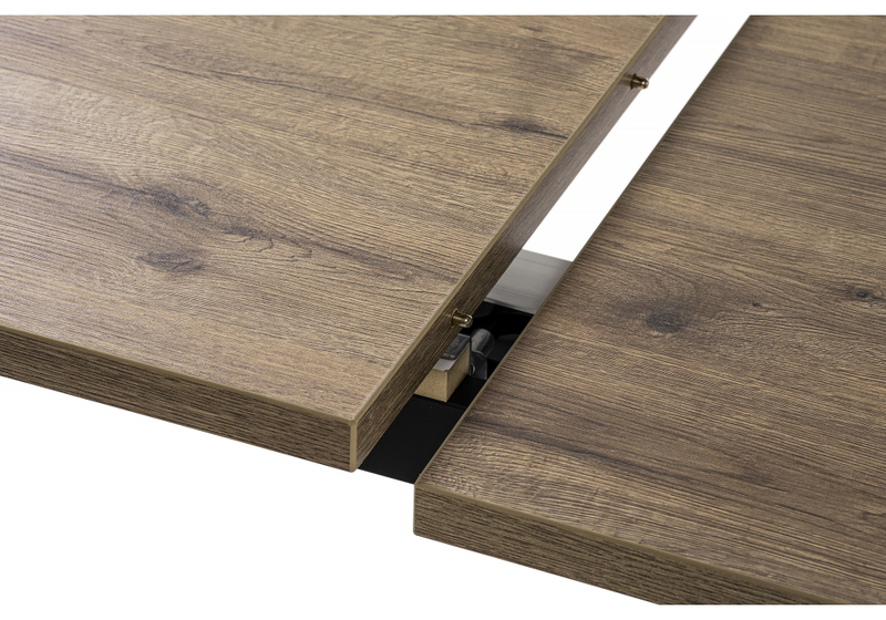 Стол деревянный, Макта 140 дуб велингтон / черный матовый