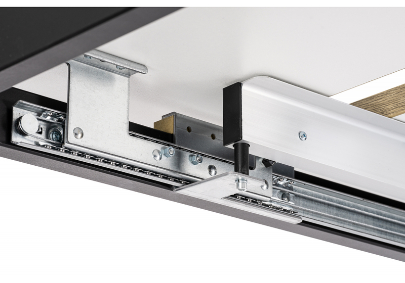 Стол деревянный, Макта 140 дуб велингтон / черный матовый